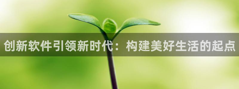 安信12娱乐平台：创新软件引领新时代：构建美好生活的起点