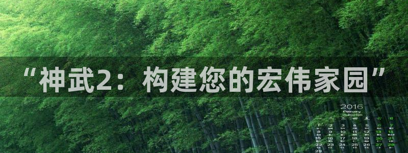 安信可12e12f：“神武2：构建您的宏伟家园”