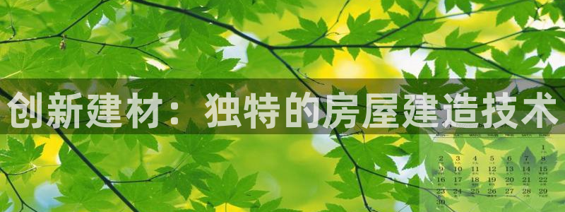 安信12娱乐招商：创新建材：独特的房屋建造技术