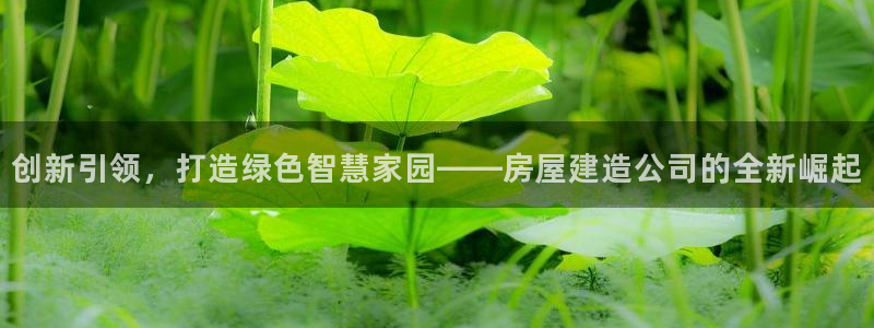 安信12登录网址：创新引领，打造绿色智慧家园——房屋建造公司的全新崛起