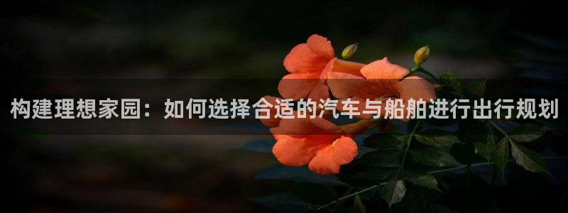 安信12注册登录下戴：构建理想家园：如何选择合适的汽车与船舶进行出行规划