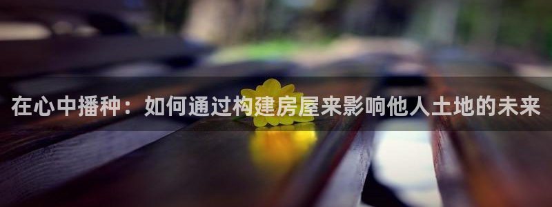 安信12娱乐招商探索空间：在心中播种：如何通过构建房屋来影响他人土地的未来
