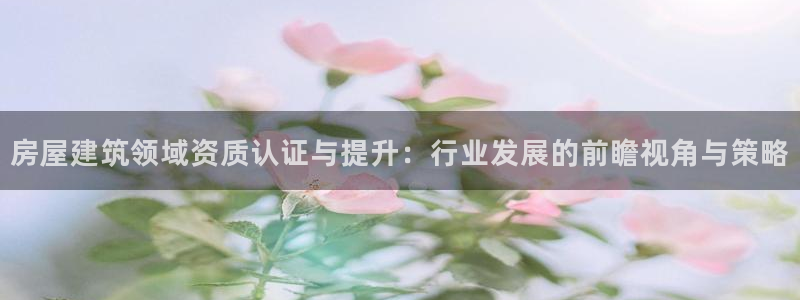 安信12：房屋建筑领域资质认证与提升：行业发展的前瞻视角与策略