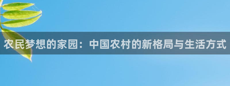 12月安信推荐：农民梦想的家园：中国农村的新格局与生活方式