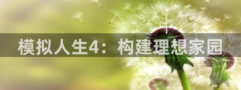 安信12官网：模拟人生4：构建理想家园